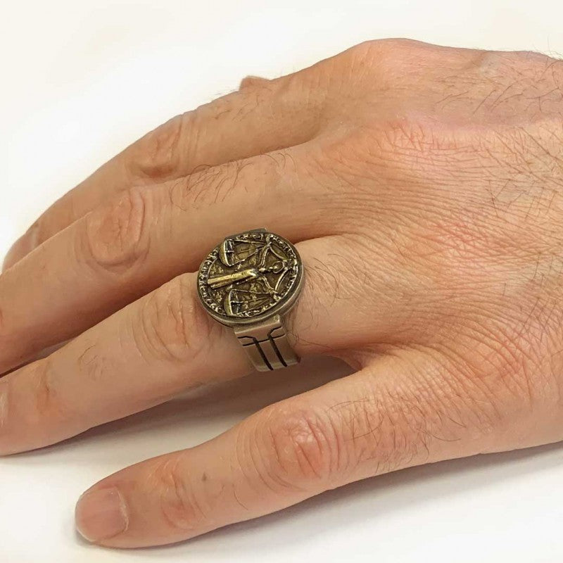 Libra Zodiac Round Ring by SWISS PLUS - Zodiac Collection - view 5