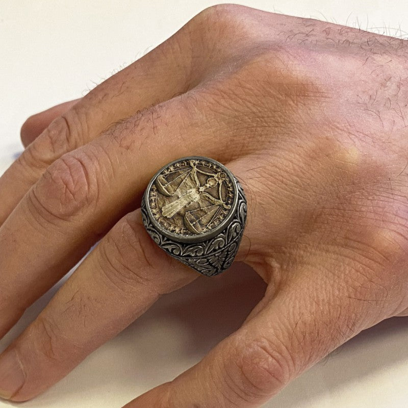 Libra Zodiac Silver Ring by SWISS PLUS - Zodiac Collection - view 7
