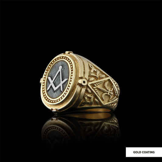 Lodge Masonic Ring, Custom Mason Ring, Special Masonic Ring - view 2
