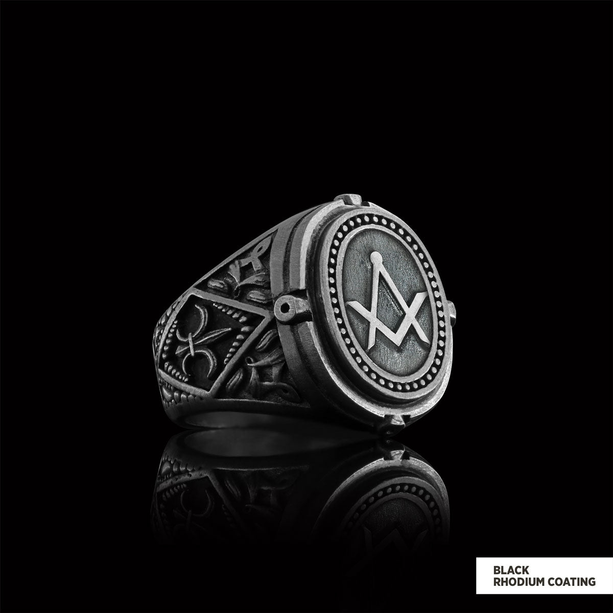 Lodge Masonic Ring, Custom Mason Ring, Special Masonic Ring - view 3