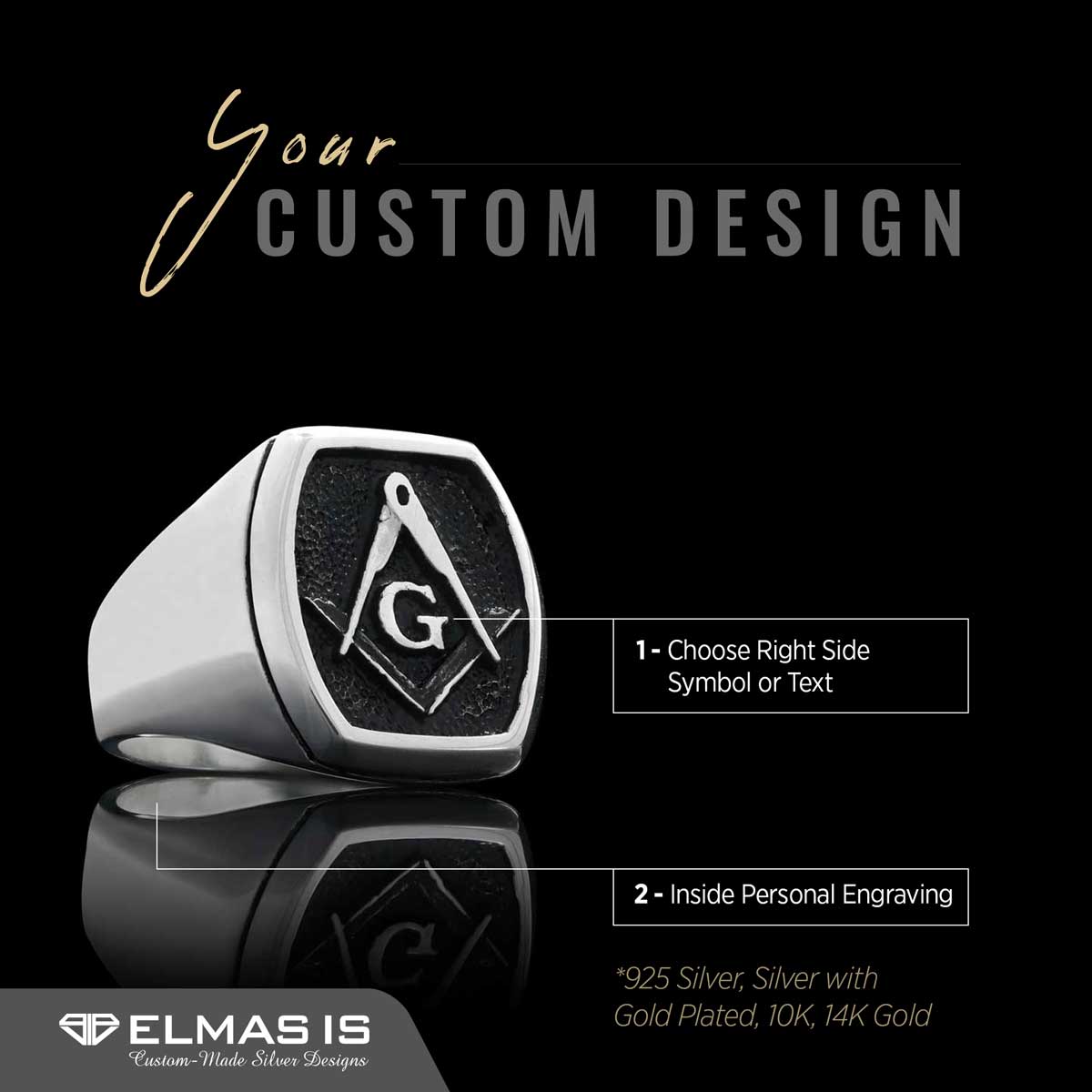 Lodge Masonic Ring, Masonic Rings, Freemason Ring, Free Mason Ring, Mens Masonic Rings, Masonic Jewelry