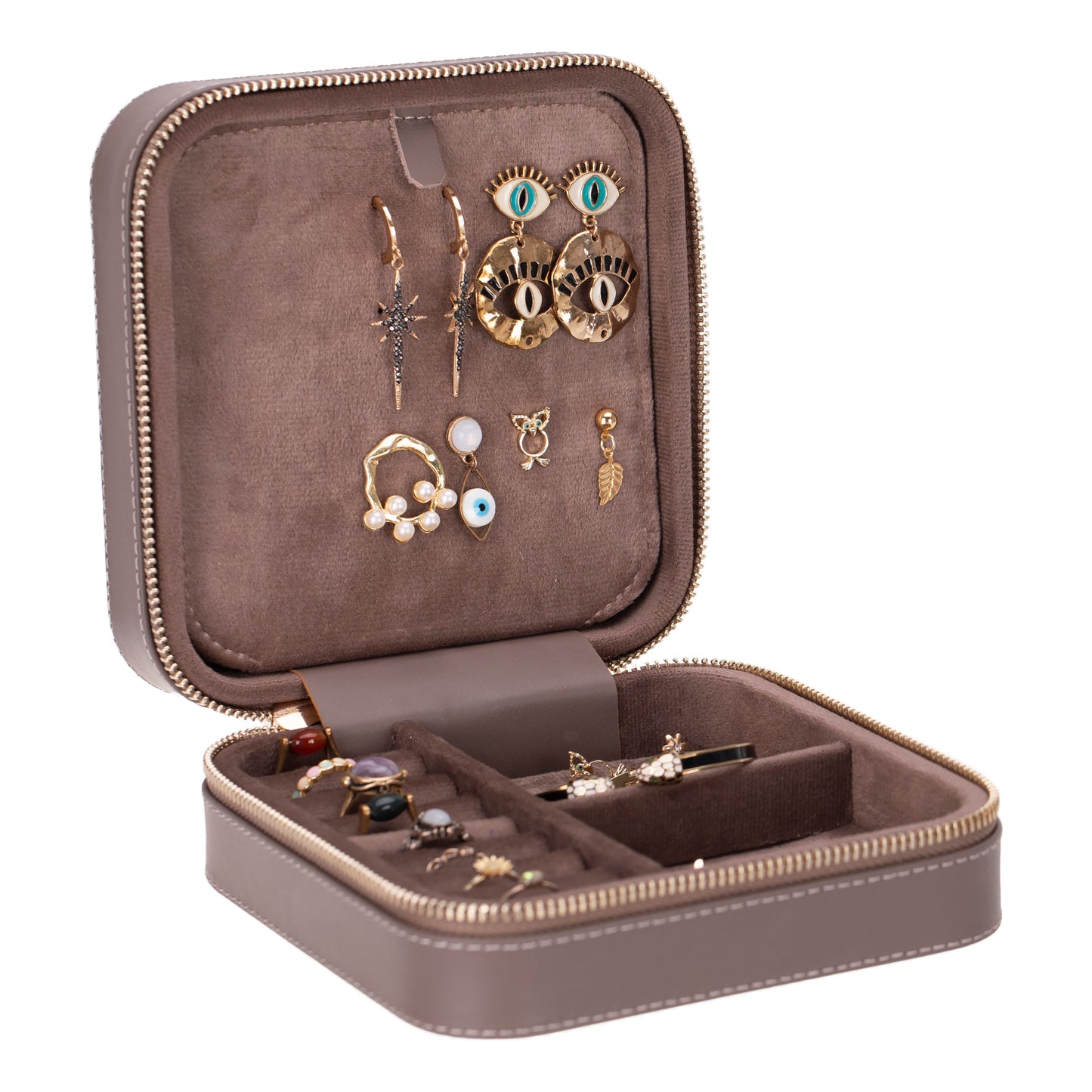 Boîte à bijoux en cuir Amanda