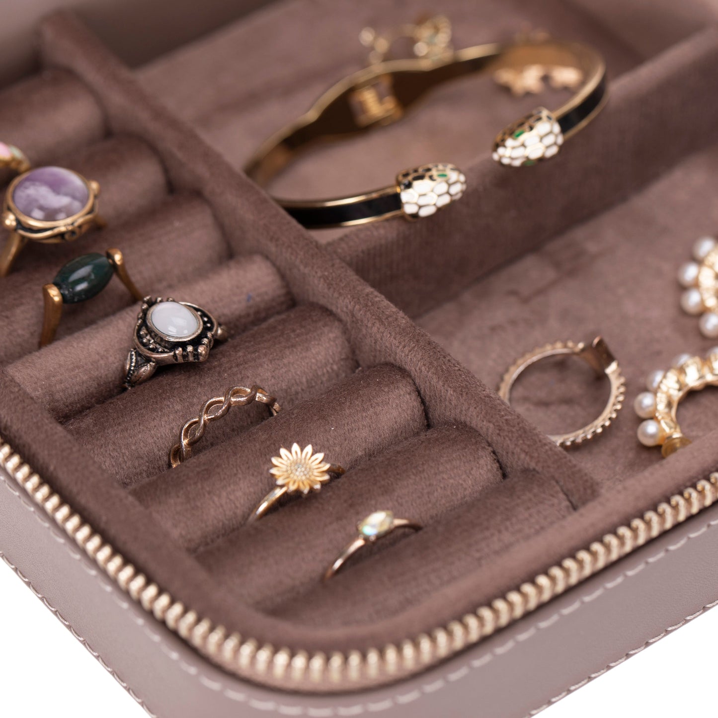 Boîte à bijoux en cuir Amanda