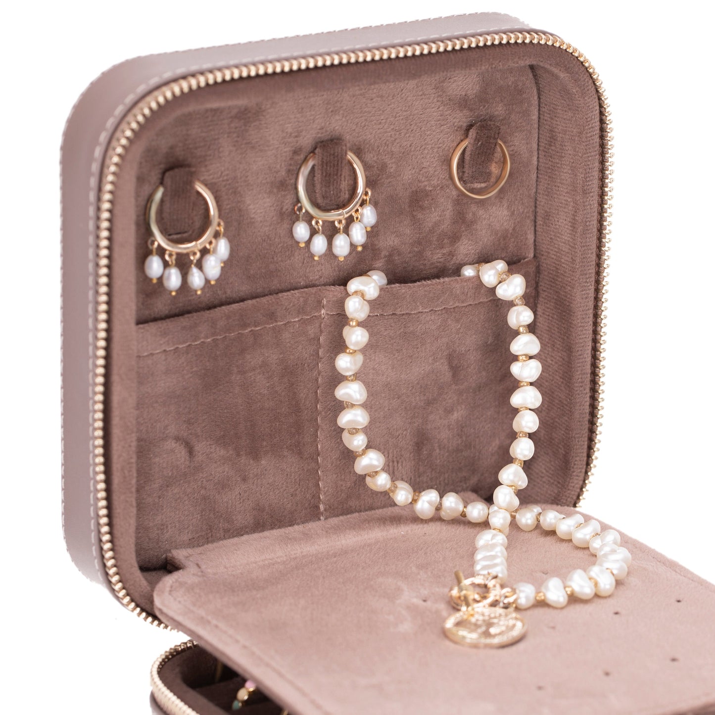 Boîte à bijoux en cuir Amanda