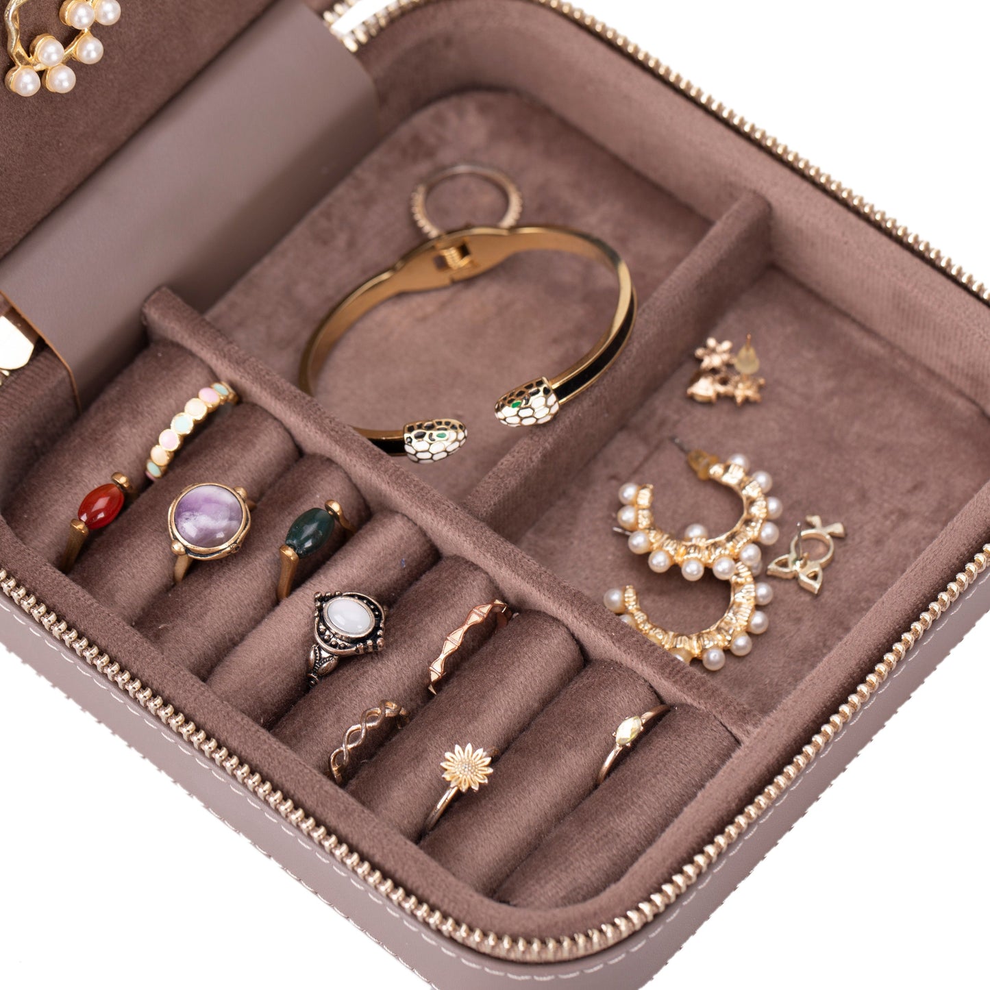 Boîte à bijoux en cuir Amanda