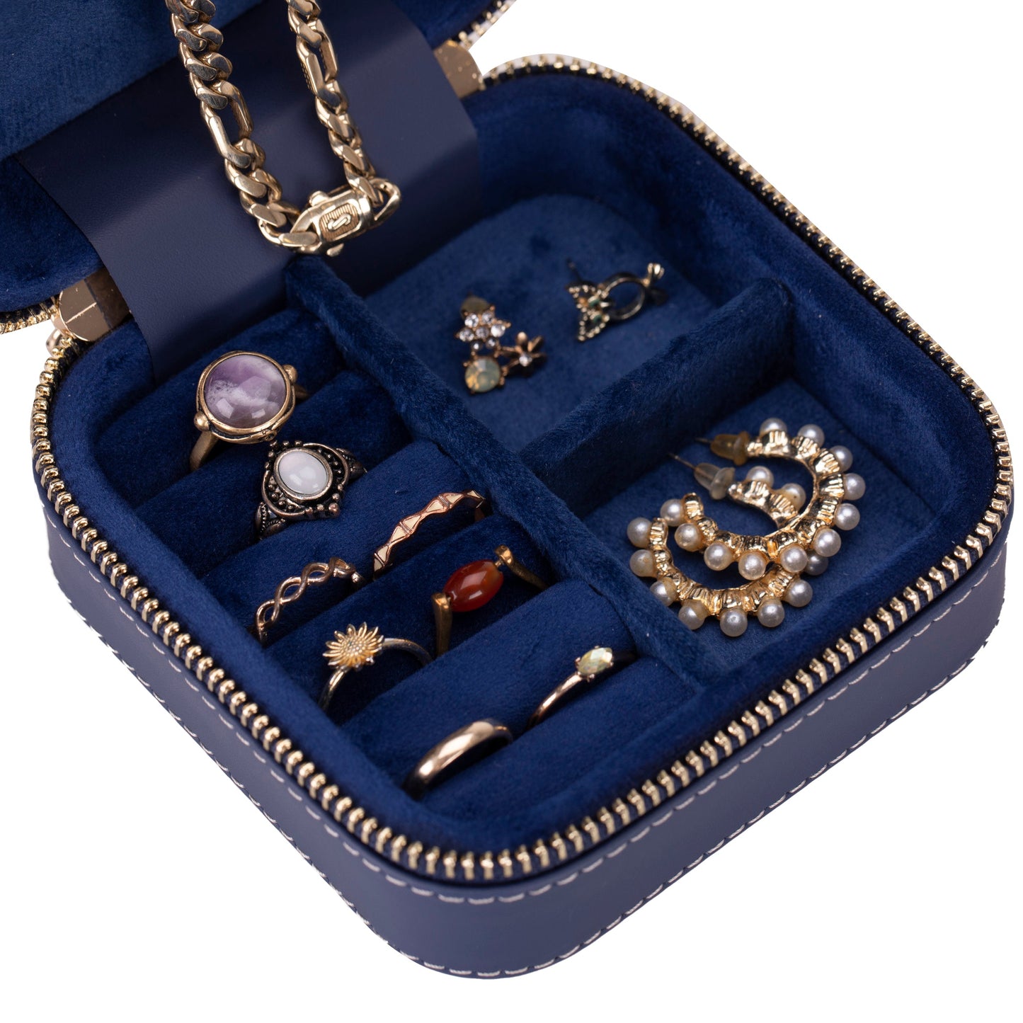 Boîte à bijoux en cuir Amanda