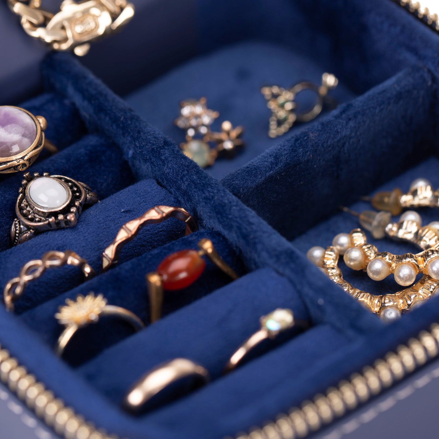 Boîte à bijoux en cuir Amanda
