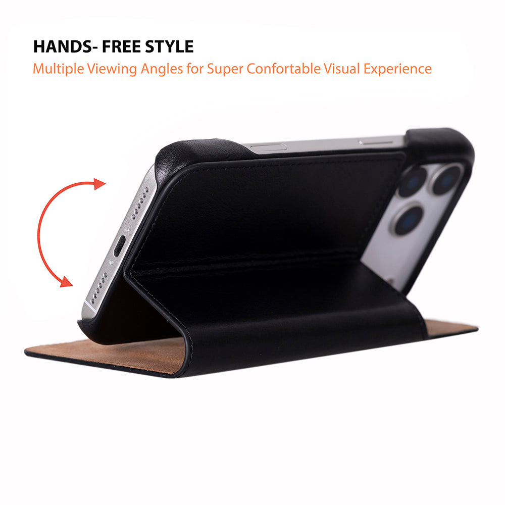 Sonat Leather iPhone 17 Pro Folio Case
