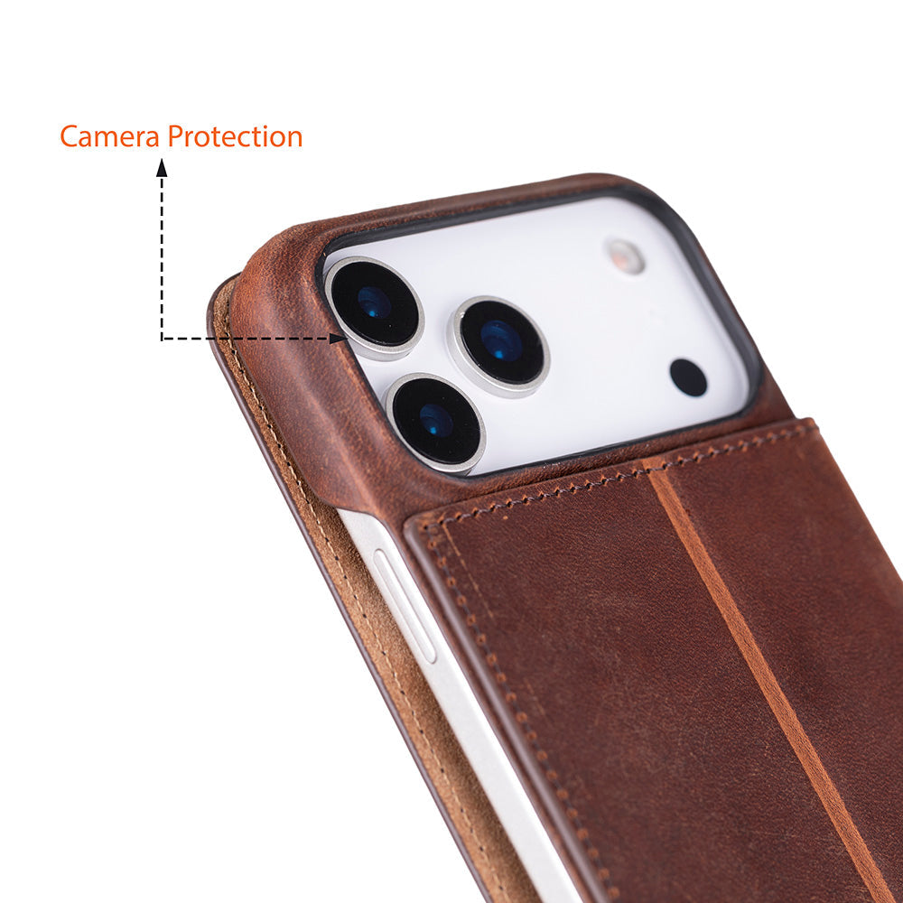 Sonat Leather iPhone 17 Pro Folio Case