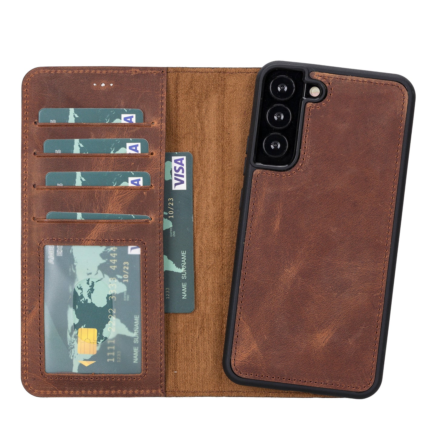 Étuis portefeuille en cuir pour Samsung Galaxy S23 Series RFID - MW