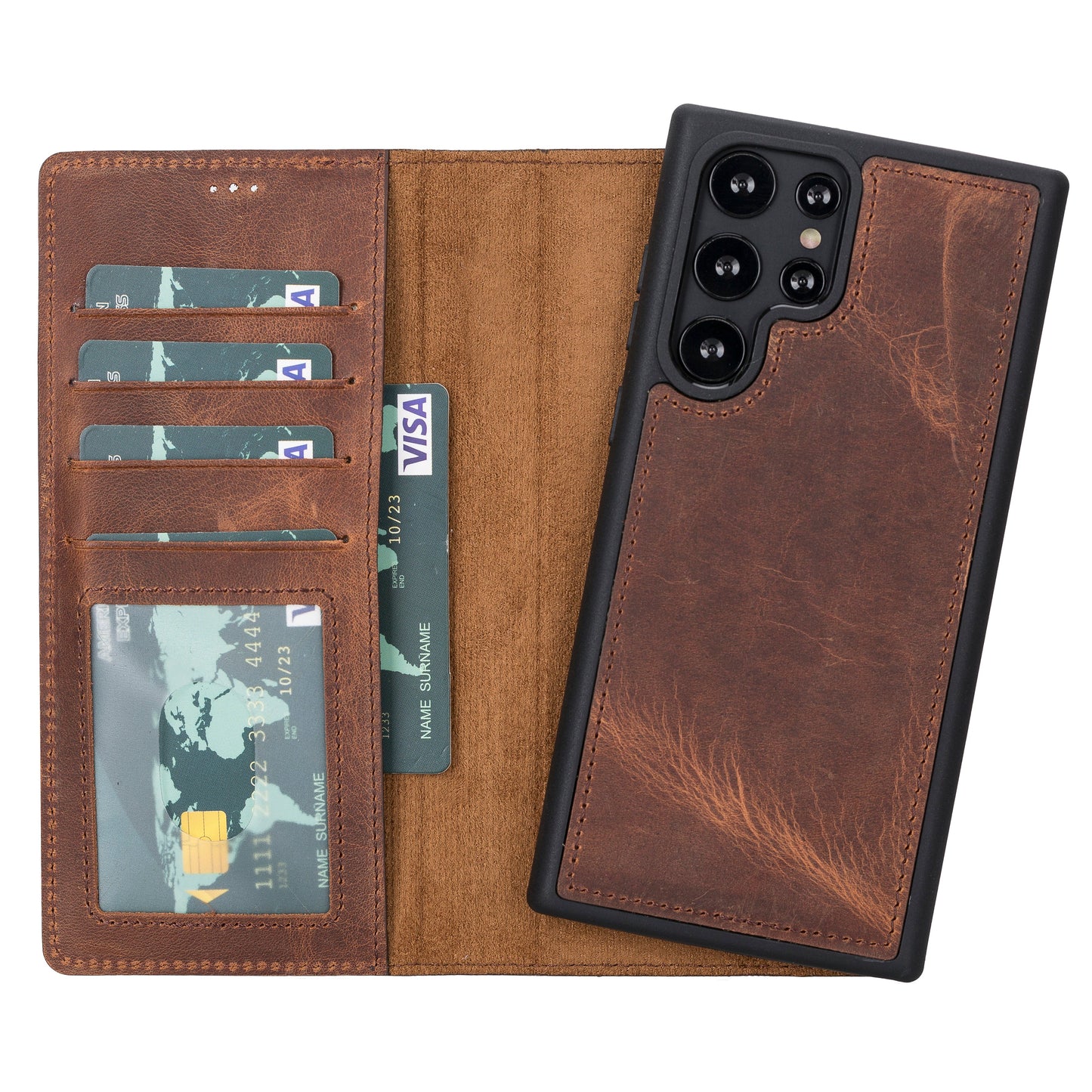 Étuis portefeuille en cuir pour Samsung Galaxy S23 Series RFID - MW
