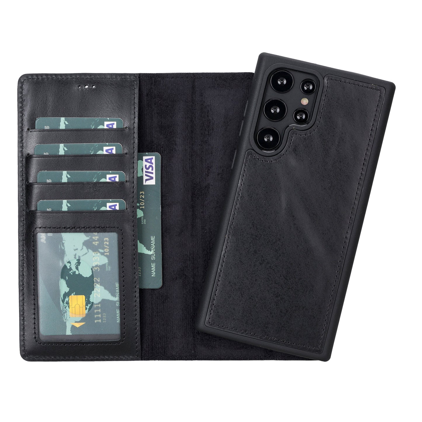 Étuis portefeuille en cuir pour Samsung Galaxy S23 Series RFID - MW
