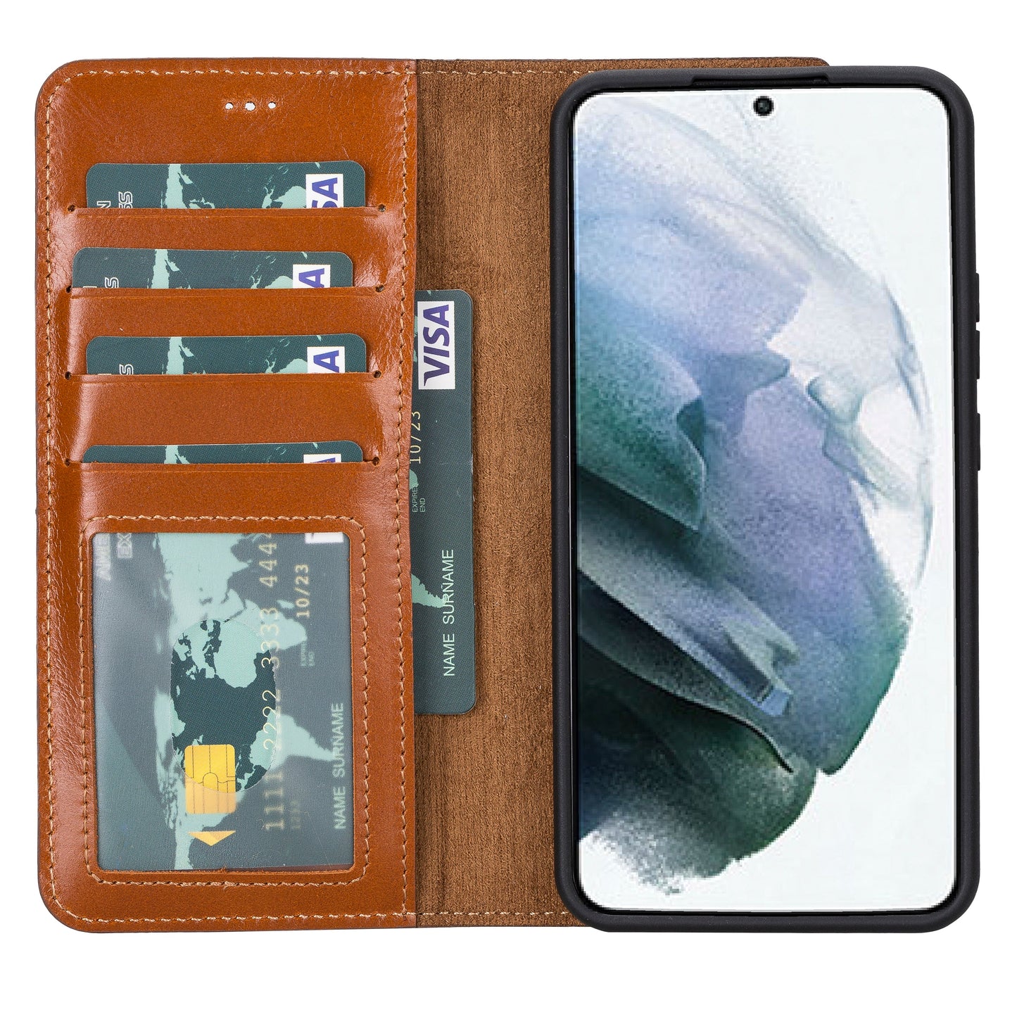 Étuis portefeuille en cuir pour Samsung Galaxy S23 Series RFID - MW