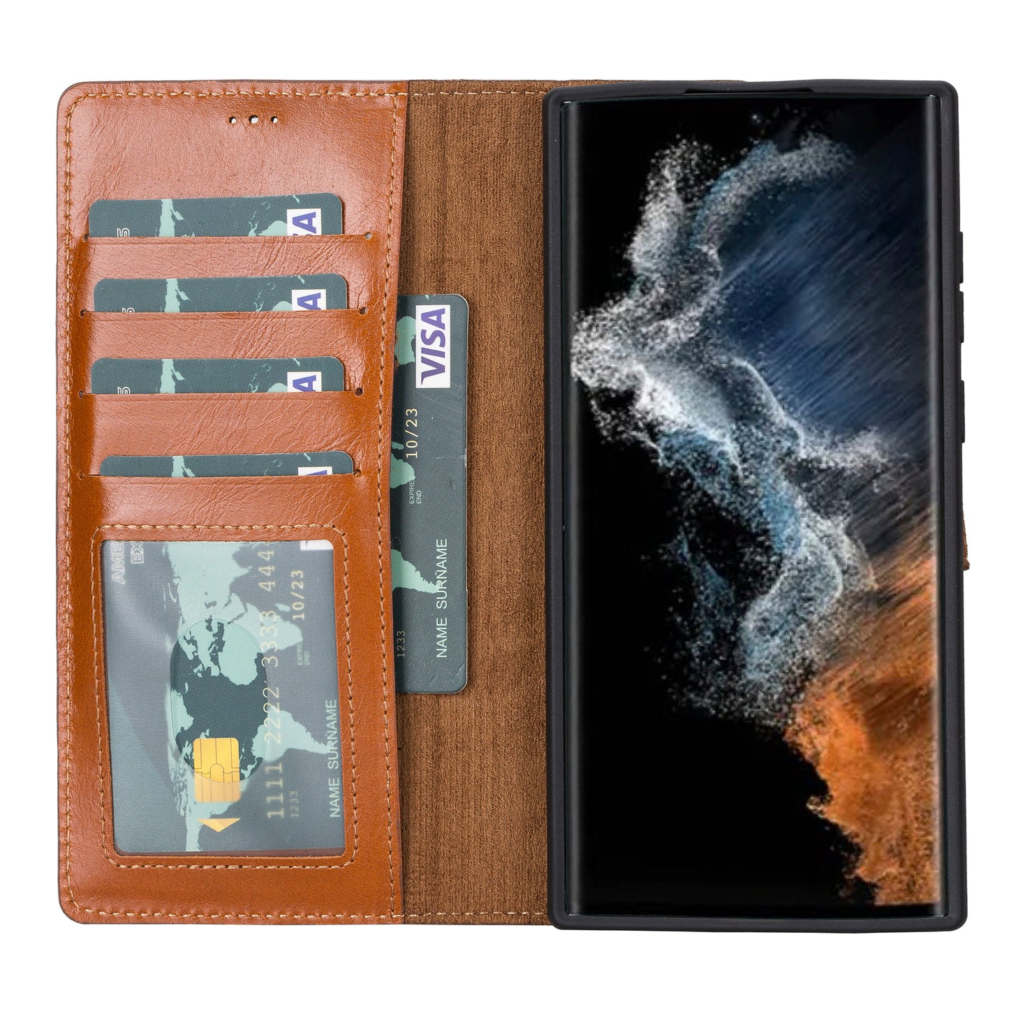 Étuis portefeuille en cuir pour Samsung Galaxy S23 Series RFID - MW