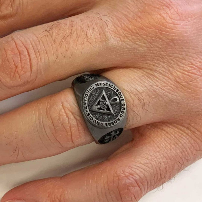 Rosae Crucis Masonic Ring by SWISS PLUS - Mason Collection - view 7