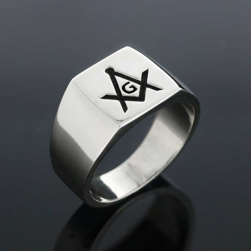 Masonic Lodge With G Ring, Masonic Rings, Freemason Ring, Master Mason Rings, Free Mason Ring