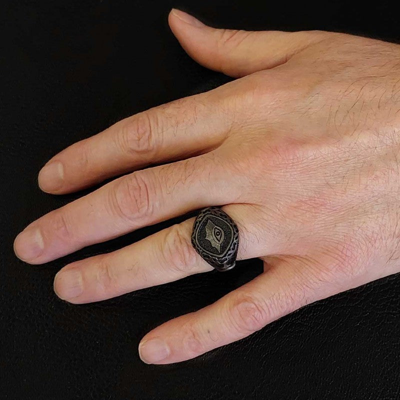 Masonic Symbolism of the Eye of Providence Masonic Ring by SWISS PLUS - Mason Collection - view 7