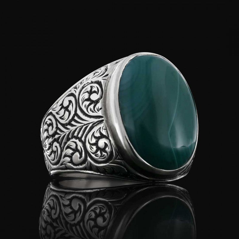 Men 925 Sterling Silver Ring With Unique Motif - view 6