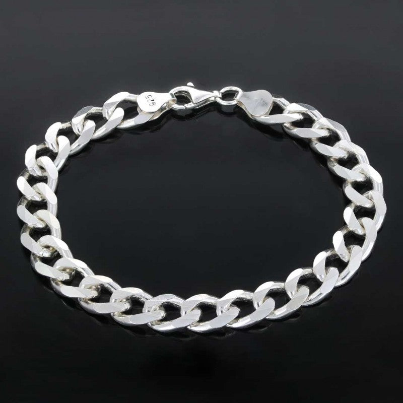 Men Silver Chain Bracelet by SWISS PLUS - Jewish Collection - view 4