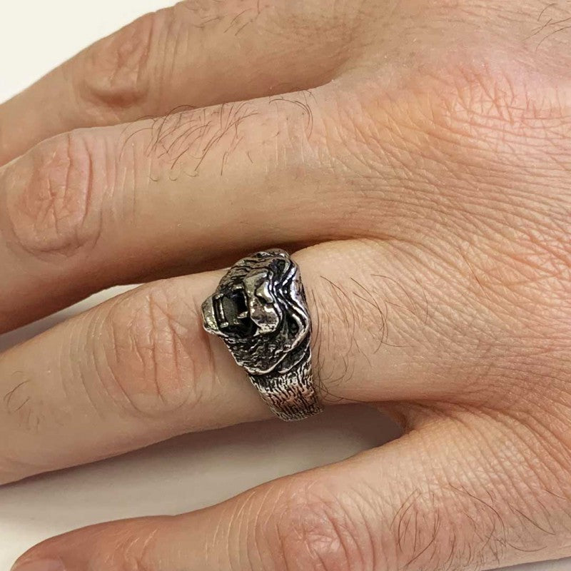 Men Silver Ring by SWISS PLUS - Unique Design Rings - view 7