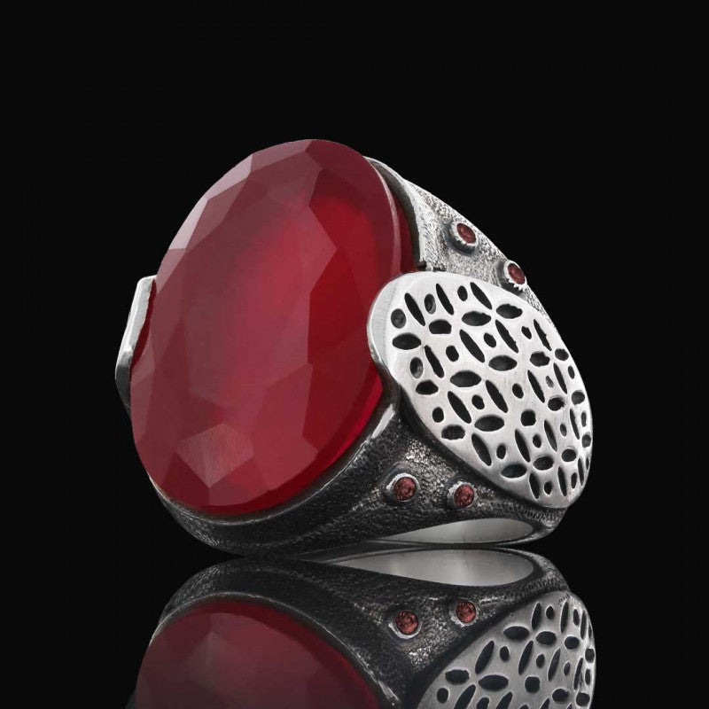 Men Silver Ring 925 Sterling by SWISS PLUS - Custom Made Filigree Sterling Silver Rings - view 7