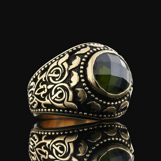 Men Motif Silver Ring