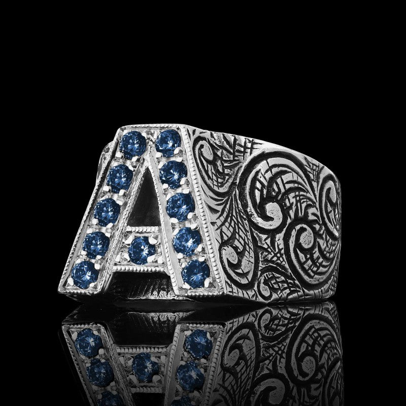 Monogram A Bold Alphabet Ring