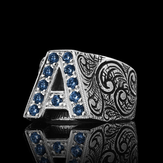 Monogram A Bold Alphabet Ring - view 2