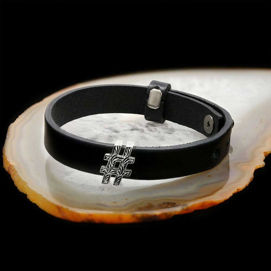 Motif Silver # Sign Bracelet by SWISS PLUS - Letter Collection - view 2