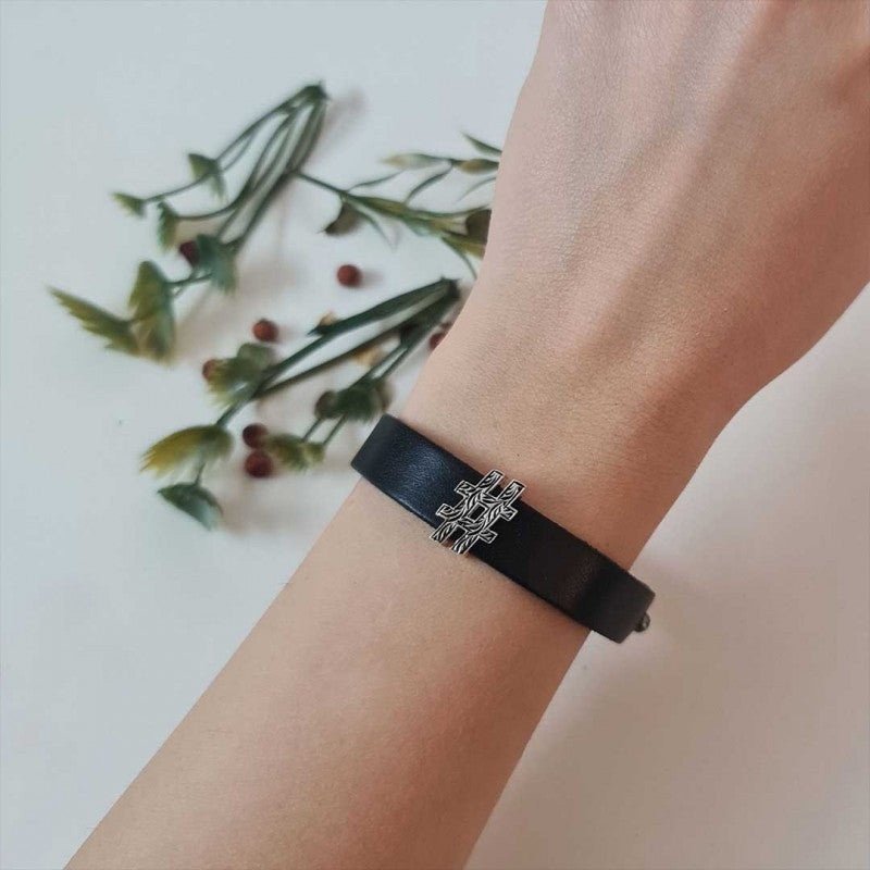 Motif Silver # Sign Bracelet by SWISS PLUS - Letter Collection - view 4