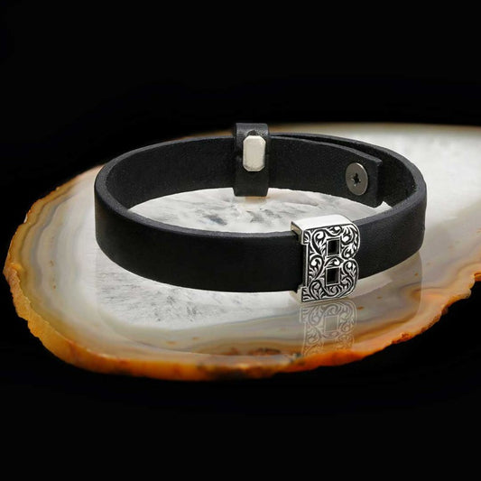 Motif Special Design Alphabet Letter B Bracelet by SWISS PLUS - Letter Collection - view 2