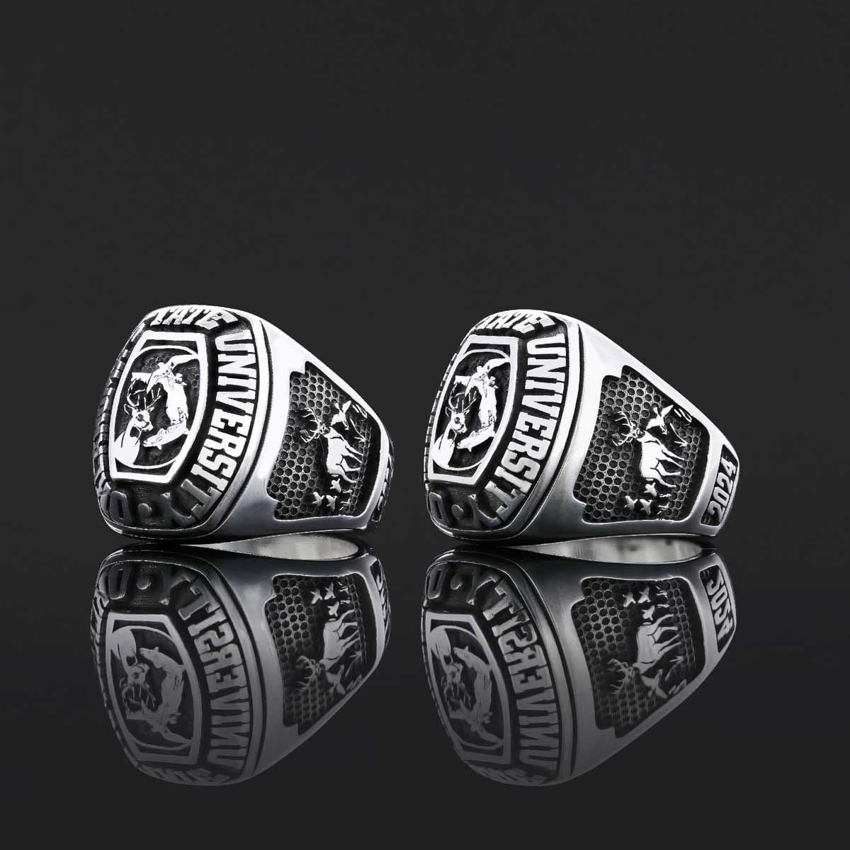 Oklahoma State University Ring, Class Ring, High School Ring, Graduation Ring by SWISS PLUS - Custom College Class Rings - vi