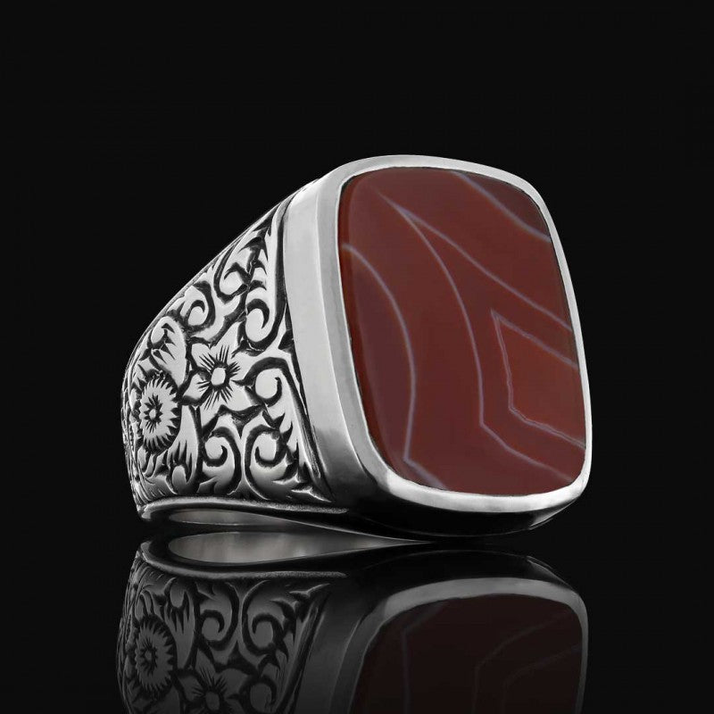 Onyx Sterling Silver Ring by SWISS PLUS - Unique Design Rings - view 7