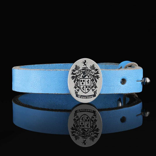 Oval Engraved Family Crest Bracelet by SWISS PLUS - Family Collection - view 2