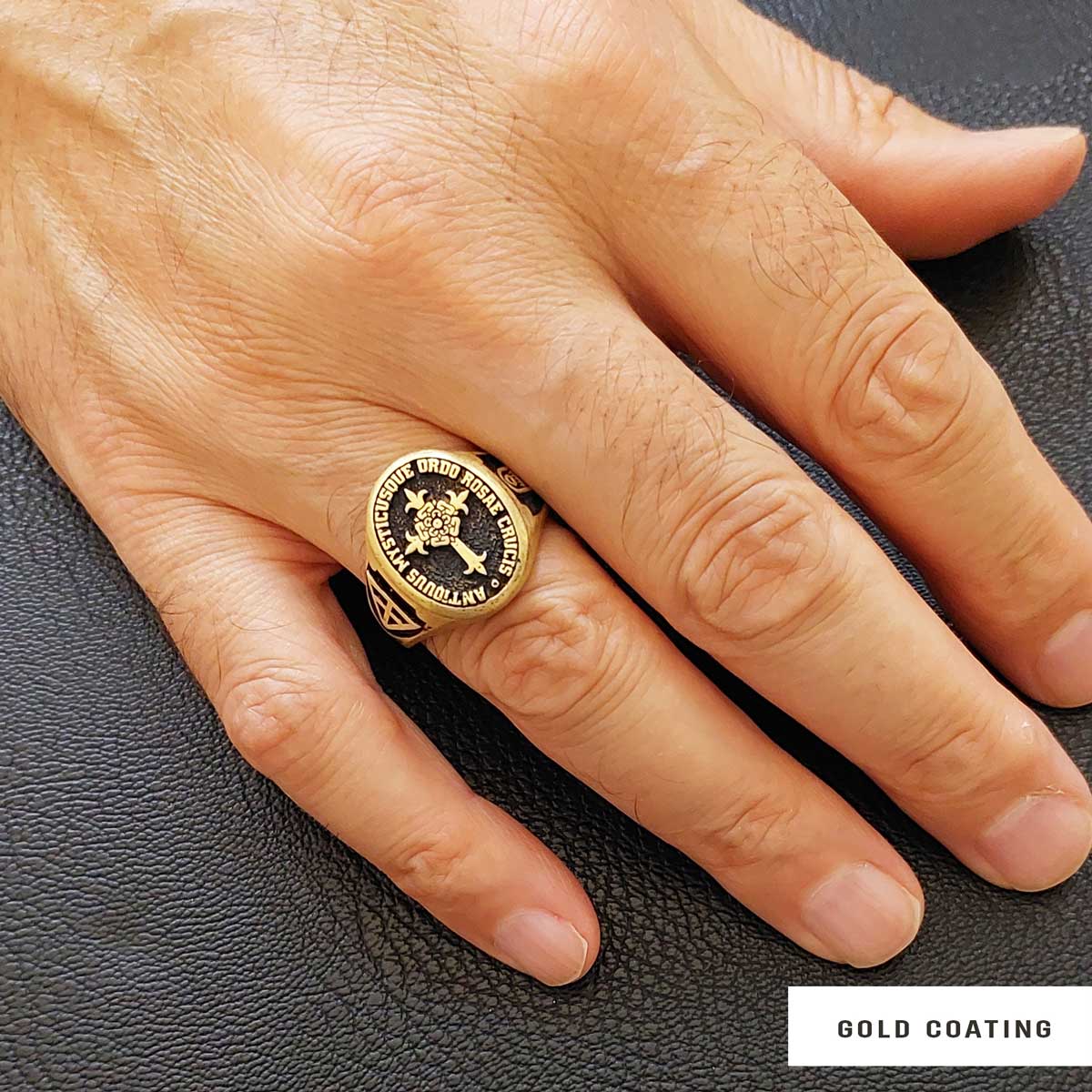 Personalized Rosae Crucis Ring, A Sacred and Symbolic Accessory