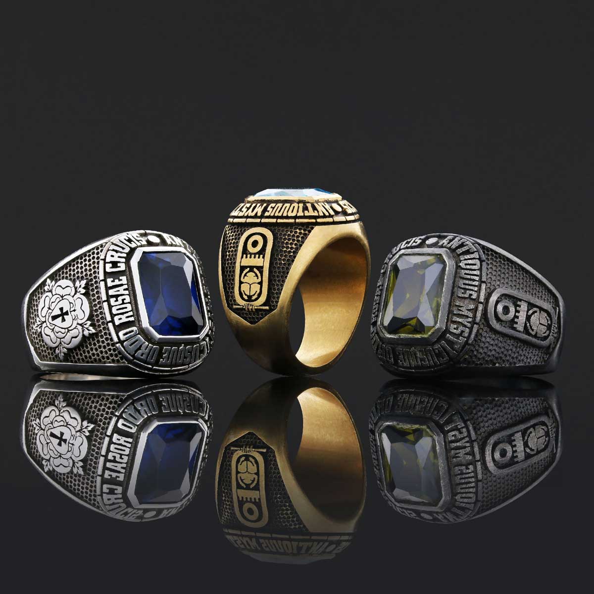 Personalized Rose Crucis Silver Ring, Special Design Amorc Ring, Rose Crucis Ring, Amorc Jewelry - view 7