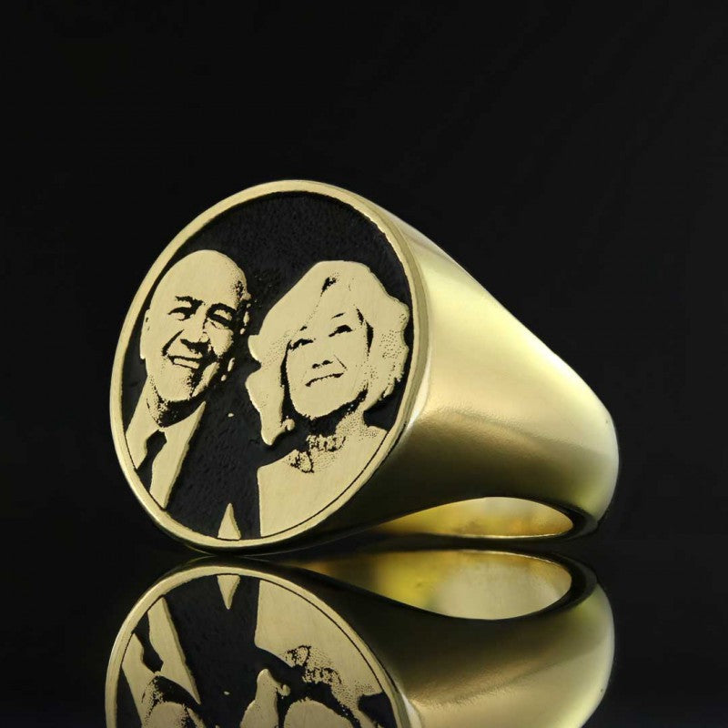 Photo Oval Silver Ring