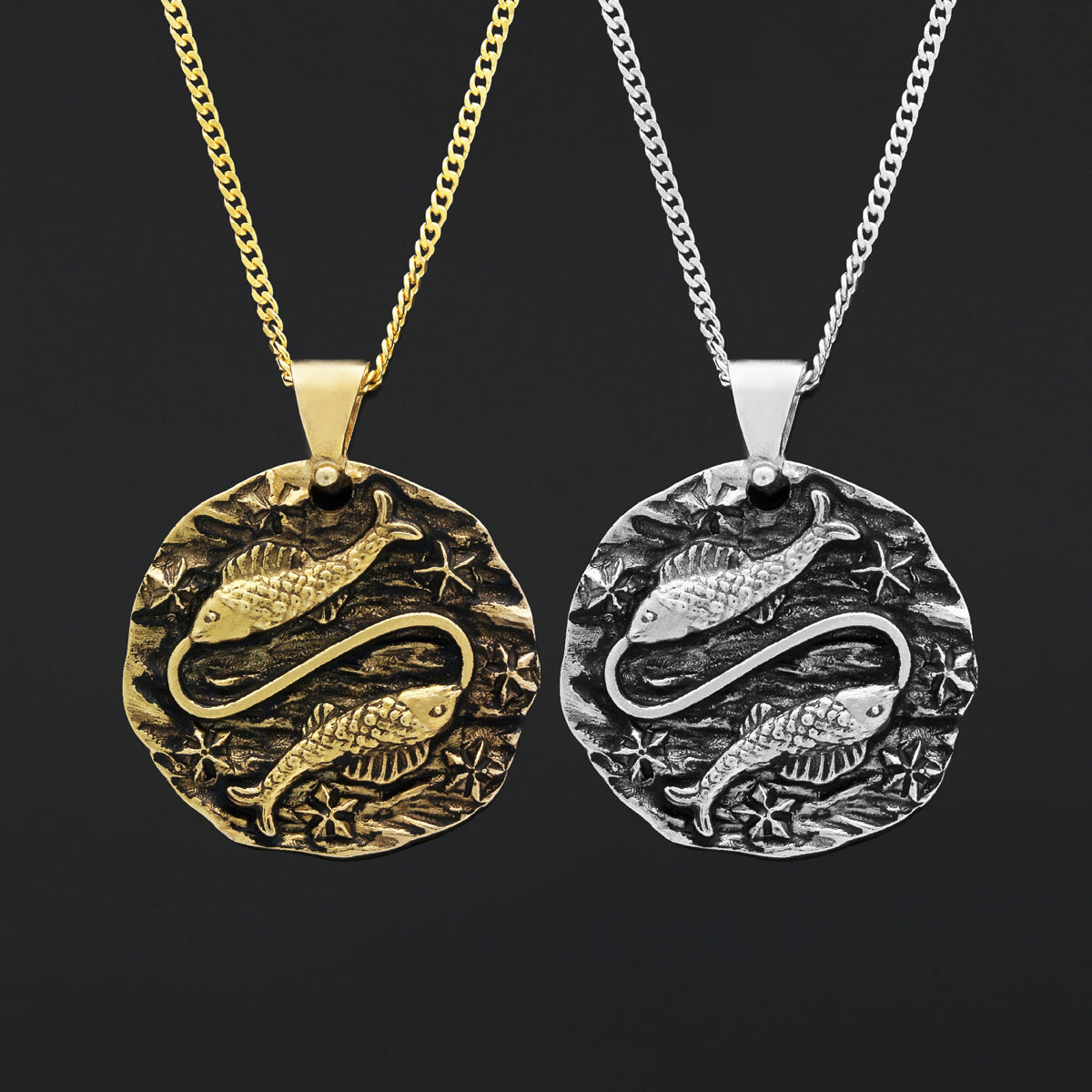 Pisces Pendant, Zodiac Jewelry, Sterling Silver, Astrology Necklace, Gift for Pisces, Unique Pisces Pendant - view 3