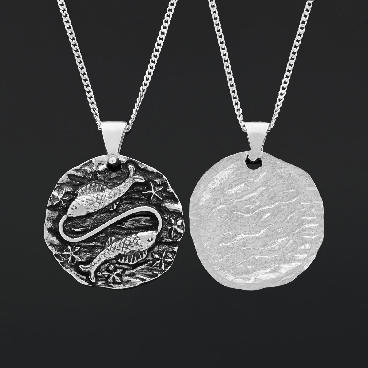 Pisces Pendant, Zodiac Jewelry, Sterling Silver, Astrology Necklace, Gift for Pisces, Unique Pisces Pendant by SWISS PLUS - Z