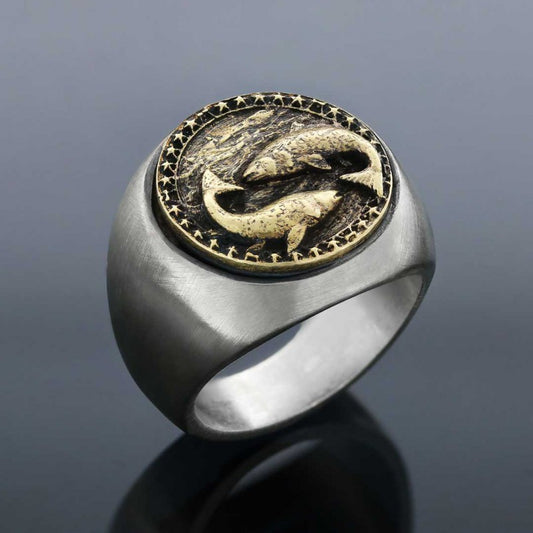 Pisces Horoscope Ring by SWISS PLUS - Zodiac Collection - view 2