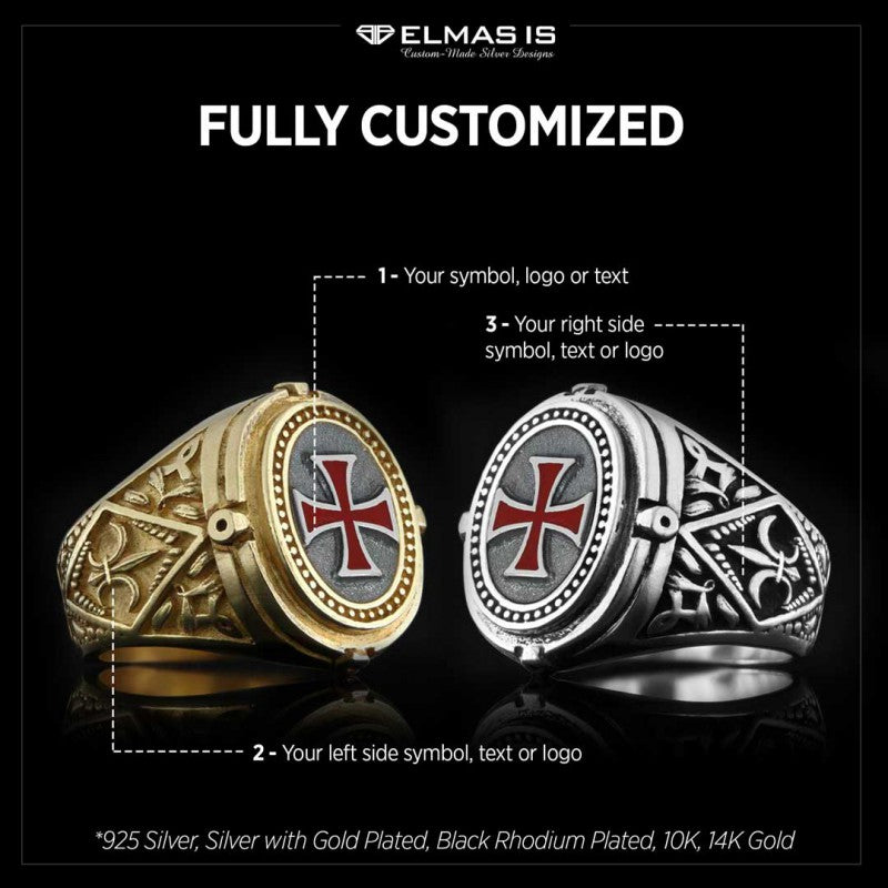 Red Cross Christian Ring by SWISS PLUS - Christian Collection - view 5