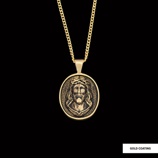 Religious Silver Necklace, 3D Silver Jesus Pendant, Religious Gift, Religious Christian Jewelry, Christ Accessor by SWISS PLU