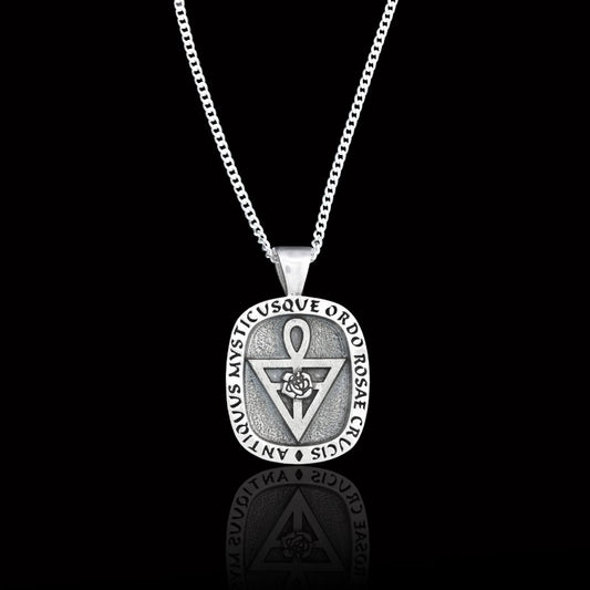 Rosae Crucis Masonic Silver Pendant - view 2