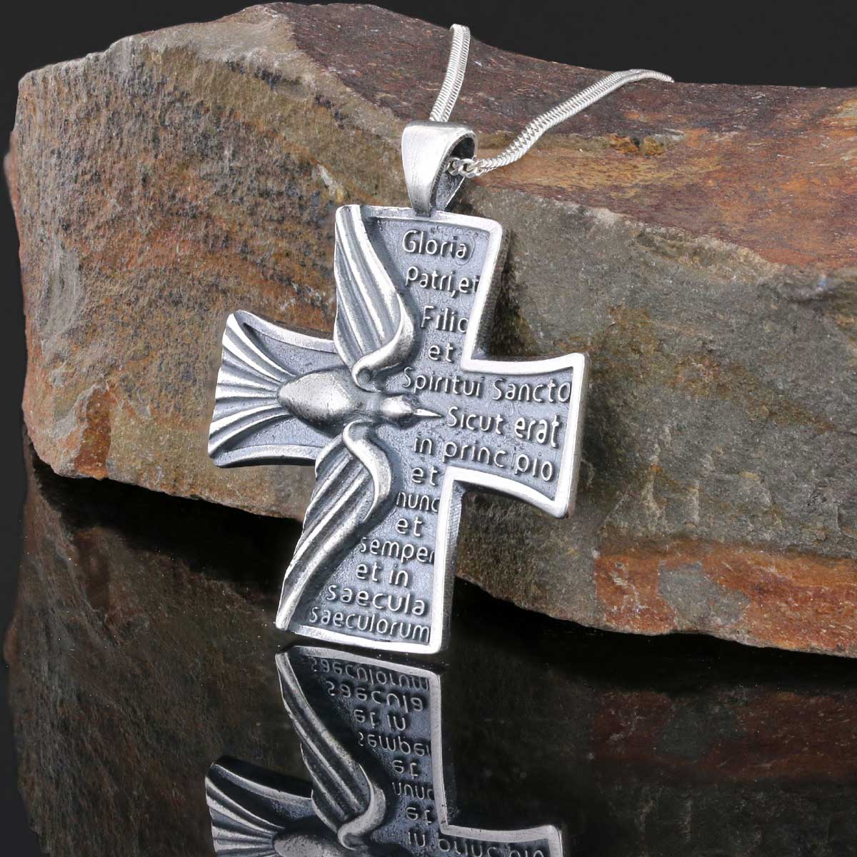 Rosae Crucis Pendant, Rosicrucian Mystical Necklace, Rosae Crucis Symbol Pendant - view 1