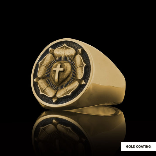 Rosae Crucis Ring, Rose and Cross Ring, Amorc Ring, Gift for Women, Gift for Men