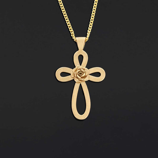 Rosicrucian Jewelry, Cross Necklace, Handmade Amorc Necklace, Cross Amorc Pendant by SWISS PLUS - Christian Collection - view