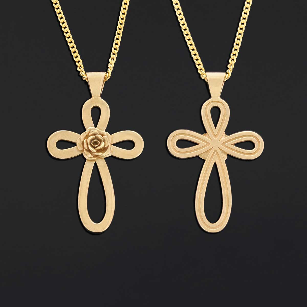 Rosicrucian Jewelry, Cross Necklace, Handmade Amorc Necklace, Cross Amorc Pendant - view 4
