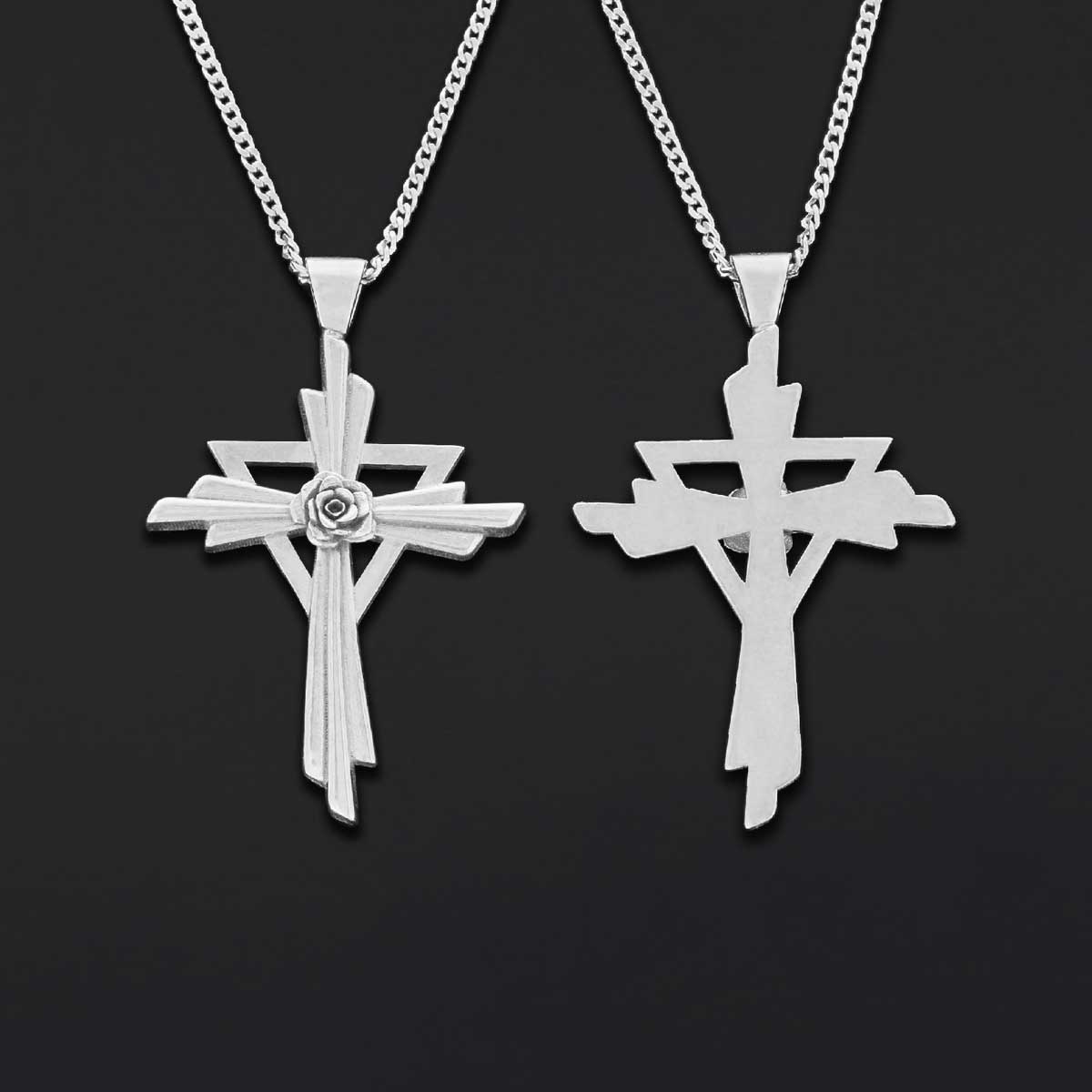 Rosicrucian Jewelry, Cross Pendant Necklace, Amorc Symbol Necklace for Spiritual Growth by SWISS PLUS - Christian Collection