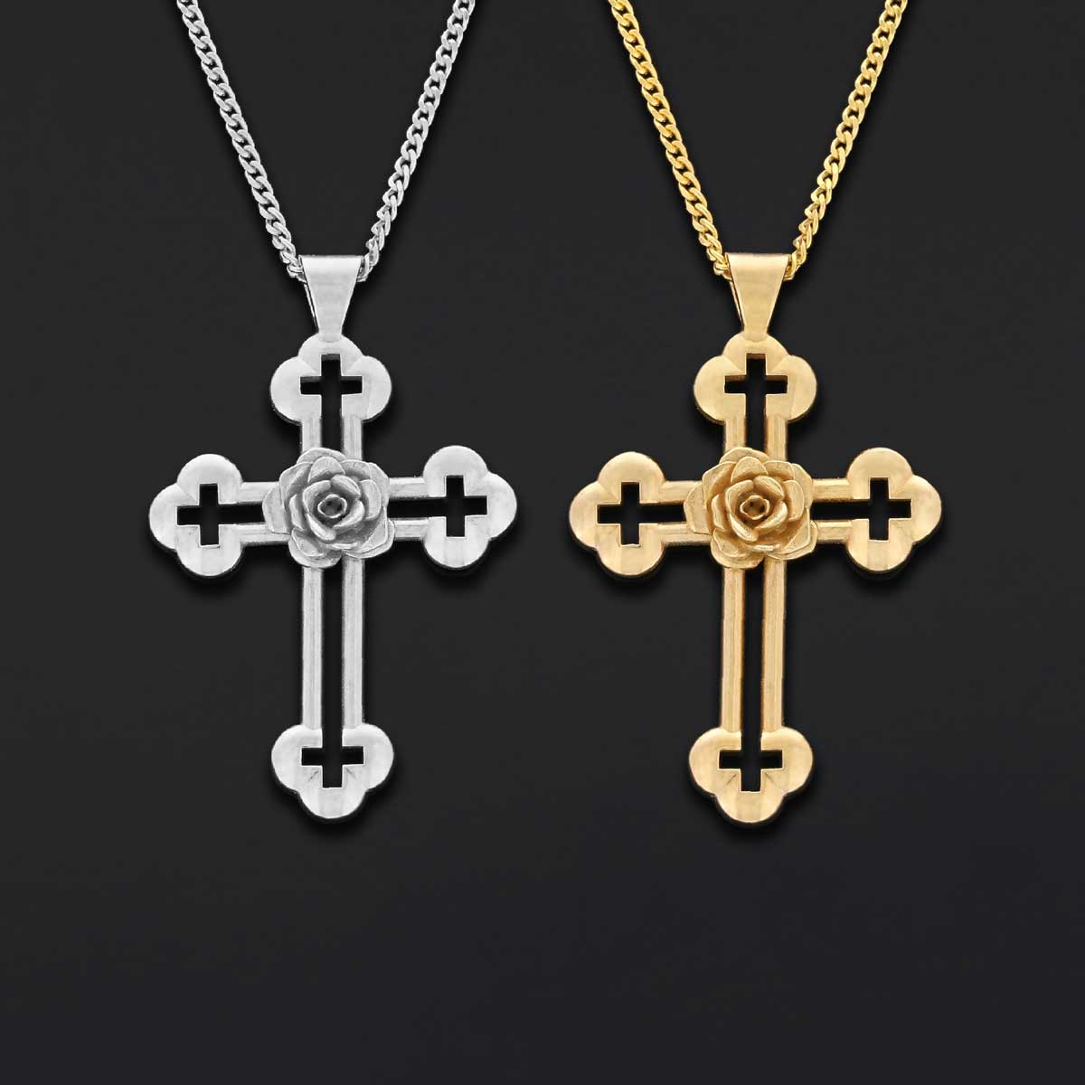 Rosicrucian Order Jewelry, Rosicrucian Spiritual Pendant, Mystical Rosicrucian Symbol Necklace by SWISS PLUS - Rosae Crucis C