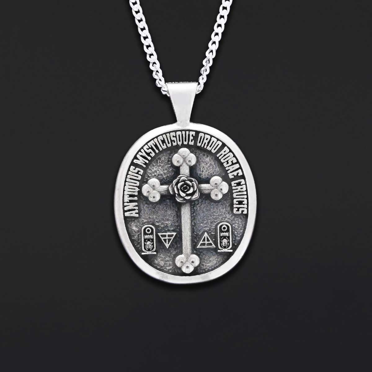 Rosicrucian Pendant Necklace, Amorc Cross Jewelry, Spiritual Gift Idea - view 4